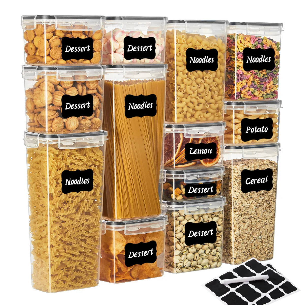 10pcs Sealed Storage Container Set Kitchen Storage Distribution Box Food Grade pp Plastic Food Storage Container